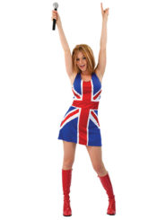 Womens Union Jack Spice Girl Costume