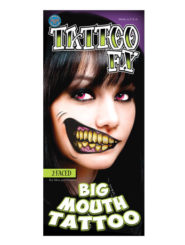 Two Faced Mouth Tattoo Accessory